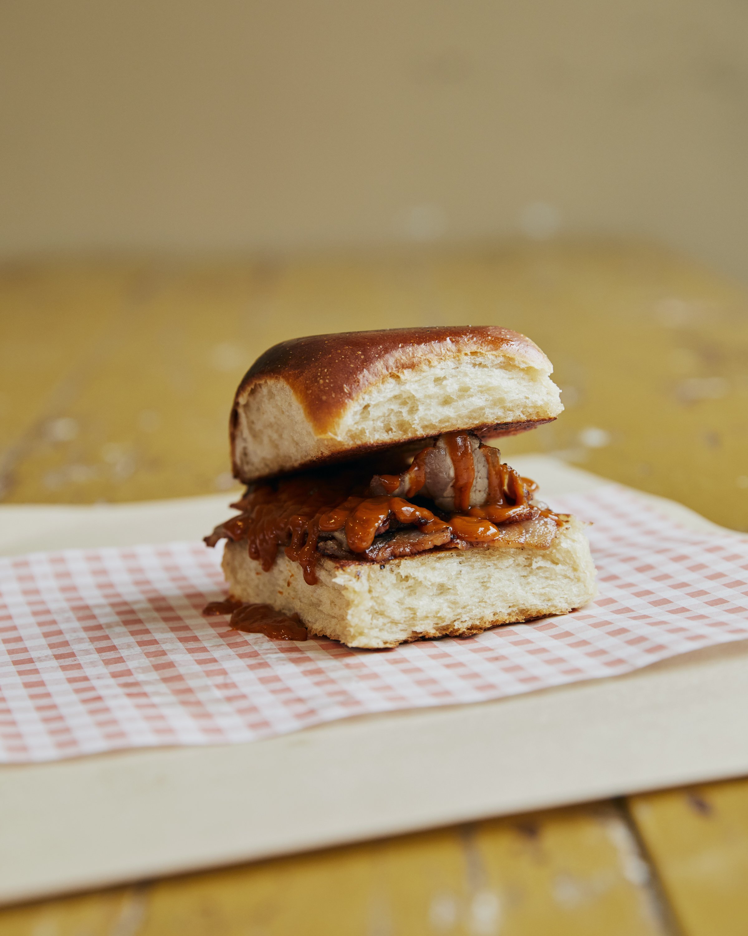 Koji cured bacon roll.
